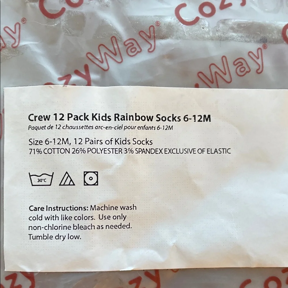 CozyWay Crew Baby Socks 8 Pairs